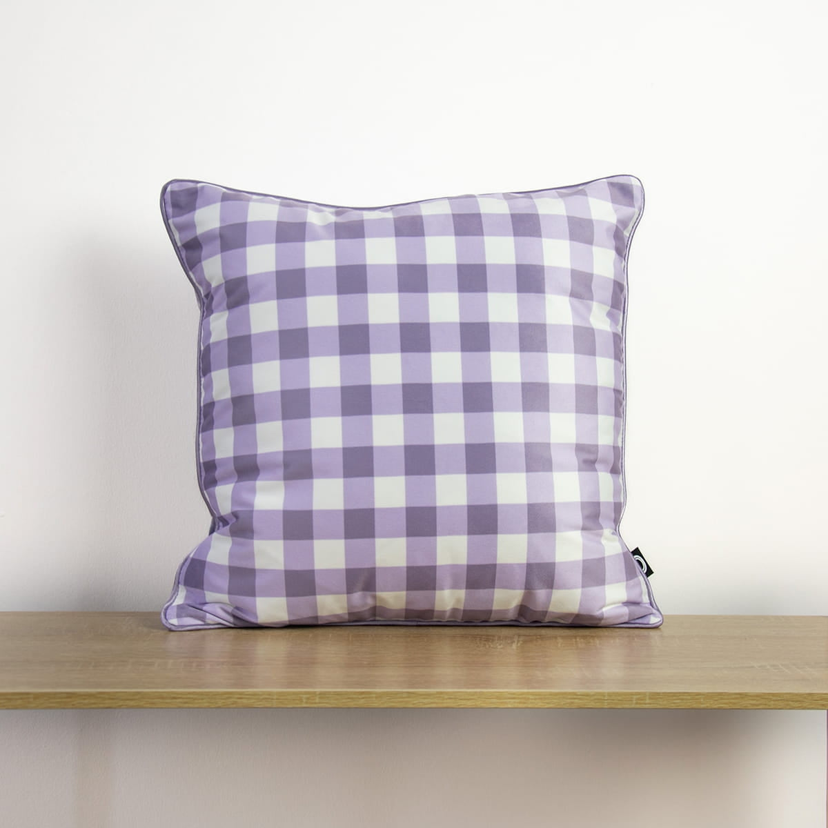 Violett Karo Dekokissen 40x40 und 50x50 Velour BELISIMO