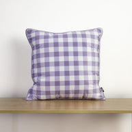 Violett Karo Dekokissen 40x40 und 50x50 Velour BELISIMO