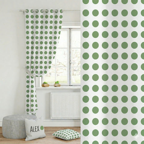 Vorhänge Grüne Punkte Polka Dots