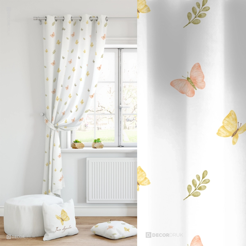 Vorhänge Schmetterlinge Mädchen Zimmer