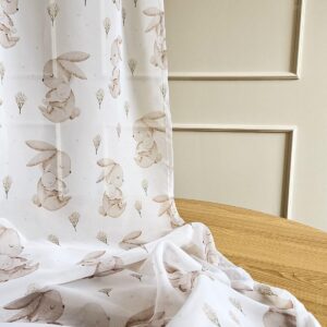 Gardinen Kinderzimmer braune Hasen