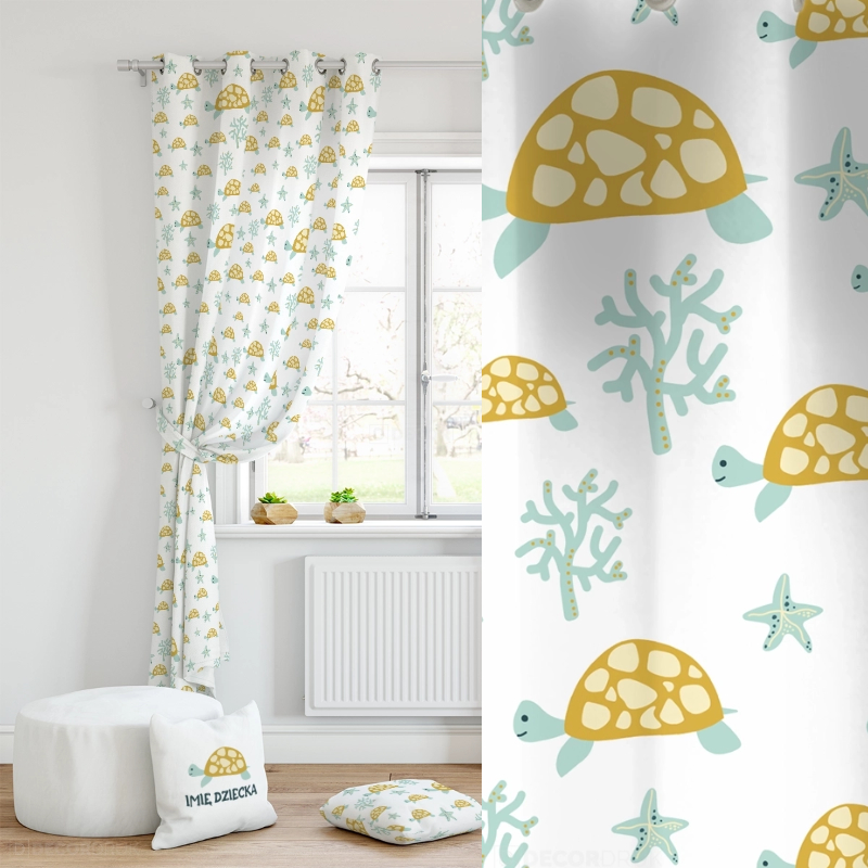 Kinderzimmer Vorhänge mit Schildkröten