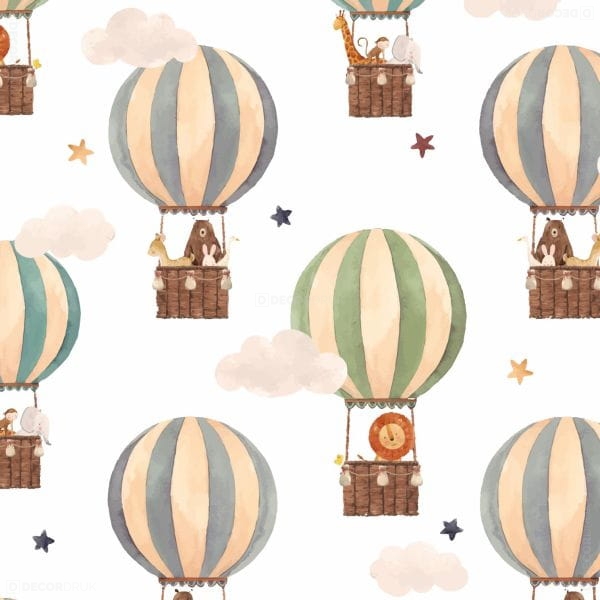 Kinderzimmer Vorhang Muster Ballons