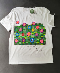 Handbemaltes T-Shirt Ibi Mosaik