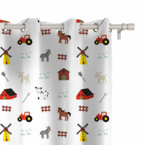 Bunter Bauernhof Vorhänge Kinder