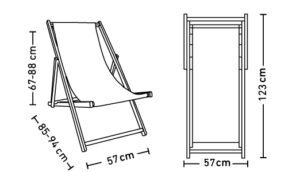 Liegestuhl bedruckt Maße