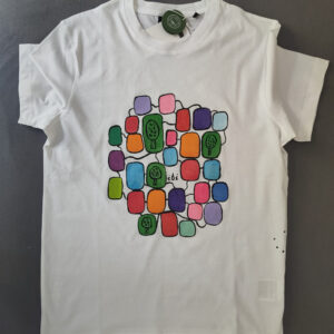 Handgemaltes T-Shirt Ibi Ecosystem bunt